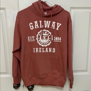 Galway Ireland Maroon Hoodie sweatshirt size small NWT